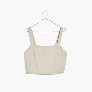 Madewell Breezewoven Abbie Crop Top Size Medium in Ashen Sage